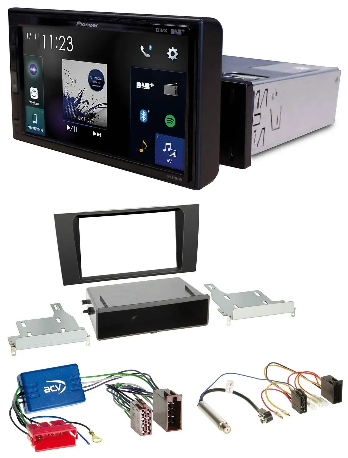 Pioneer DAB MP3 Bluetooth USB Autoradio für Audi A4 B5 99-01 Symphony Aktivsyste