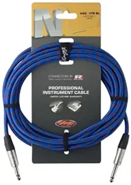 Инструментальный кабель Stagg NGC7,6VTR BL Blue Tweed 7.6 м