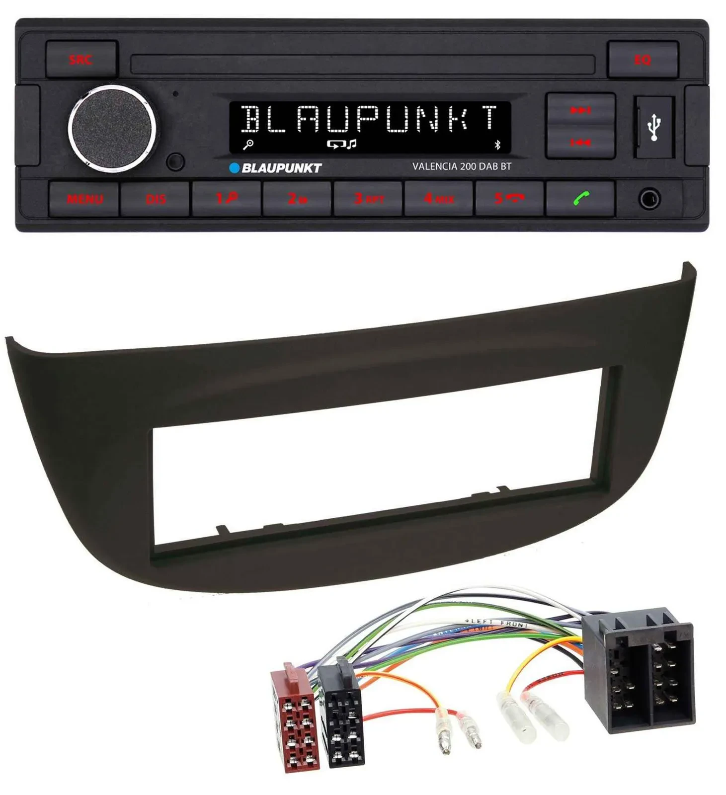 Blaupunkt DAB MP3 Bluetooth USB Autoradio für Renault Twingo (07-12) schwarz