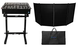 Rockville RFAAB DJ Event Facade Booth + Travel Bag + Scrim + Mixer Stand