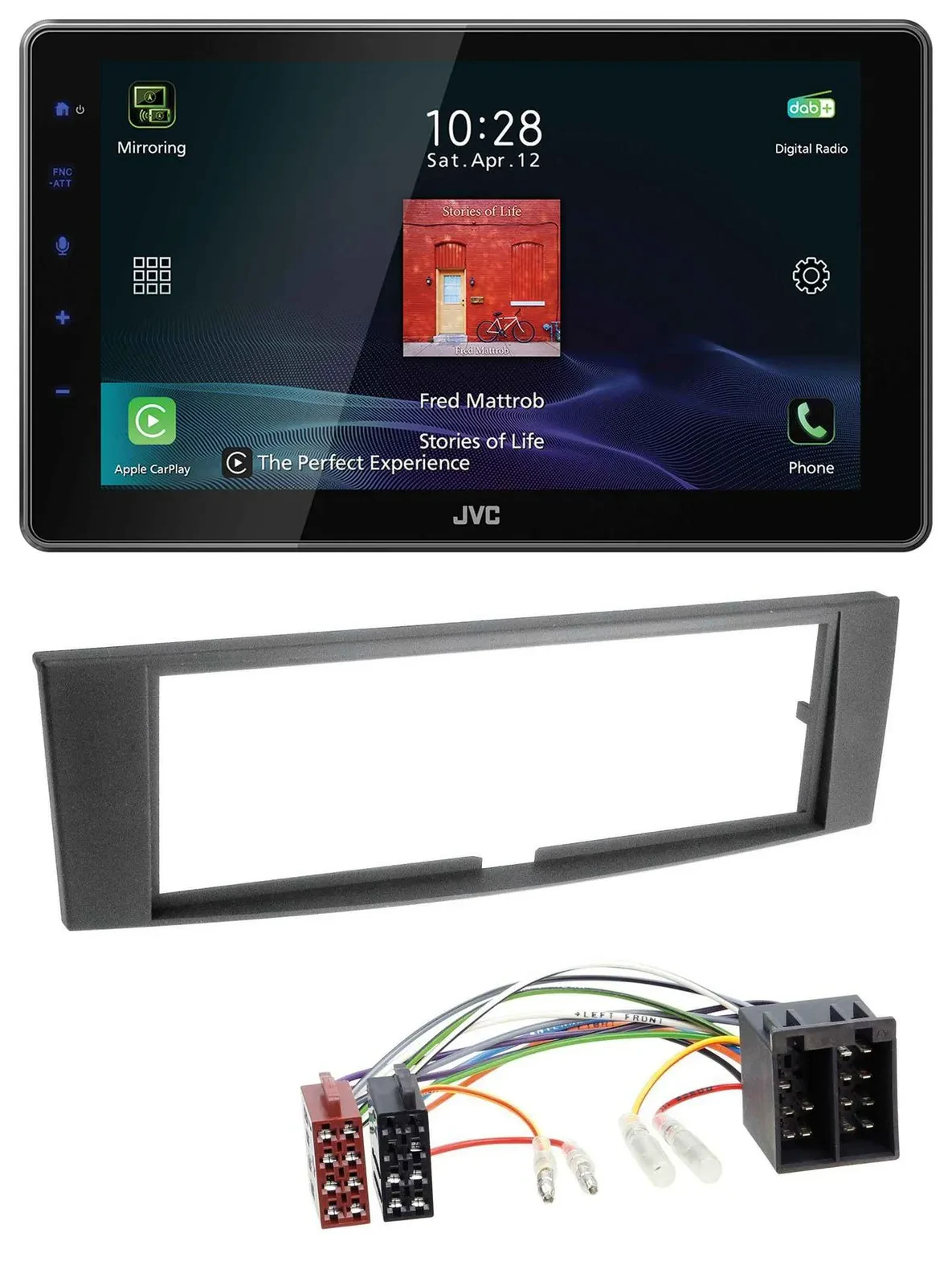 JVC DAB MP3 Bluetooth USB Autoradio für Renault Laguna II (2005-2008)