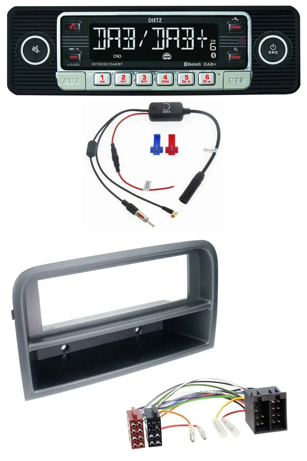 Dietz MP3 DAB Bluetooth USB Autoradio für Fiat Croma (ab 2005)