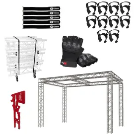 Global Truss 10'x20'x10' Center Beam Trade Show Booth with Accessories