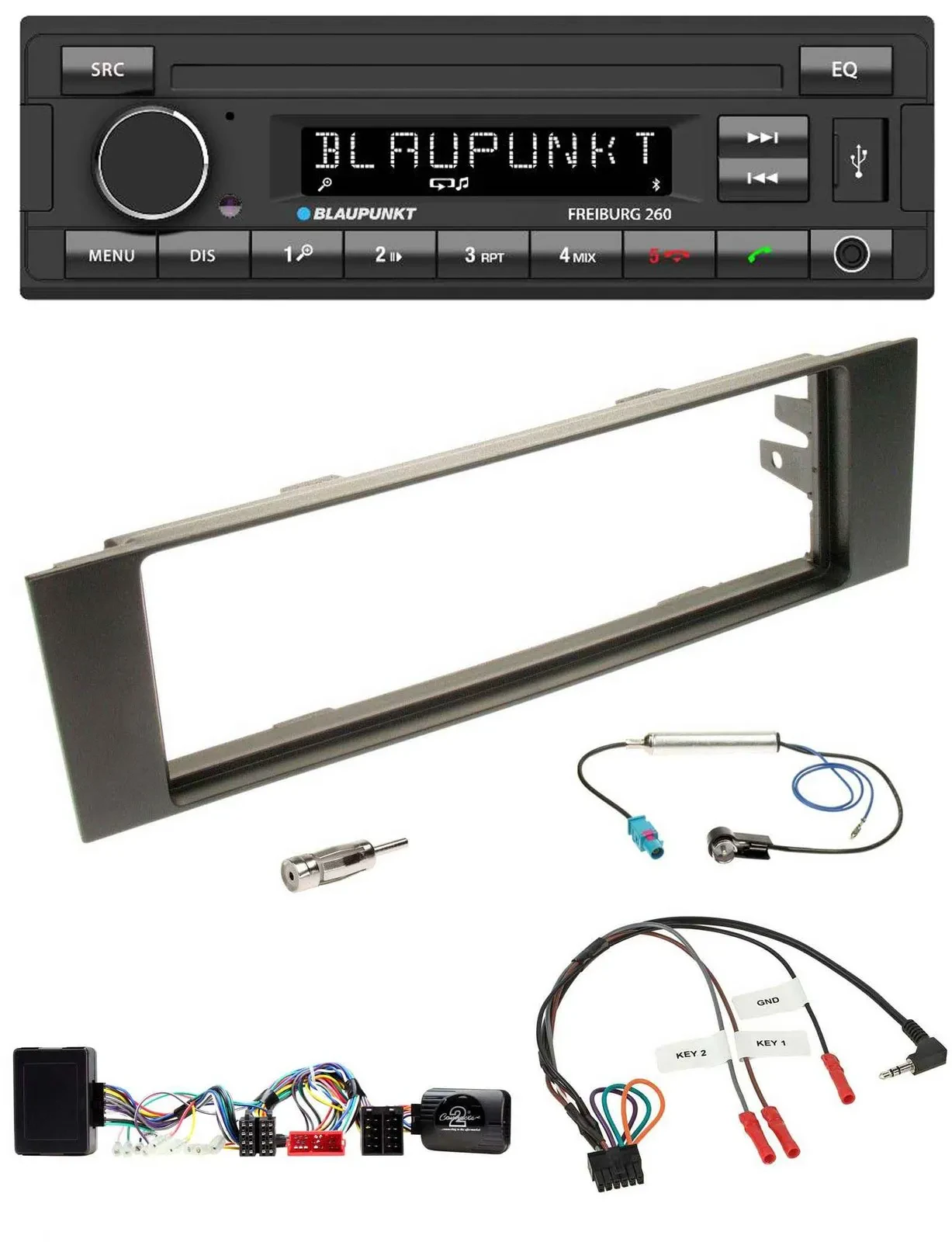 Blaupunkt Lenkrad Bluetooth MP3 USB Autoradio für Audi A3 03-06 vollaktiv
