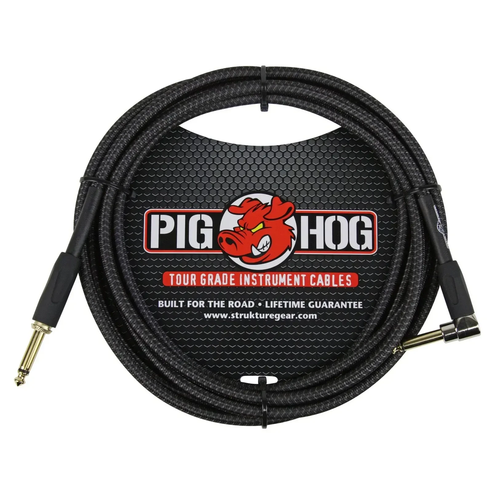 Инструментальный кабель Pig Hog PC-H10BKR Black Woven 3 м