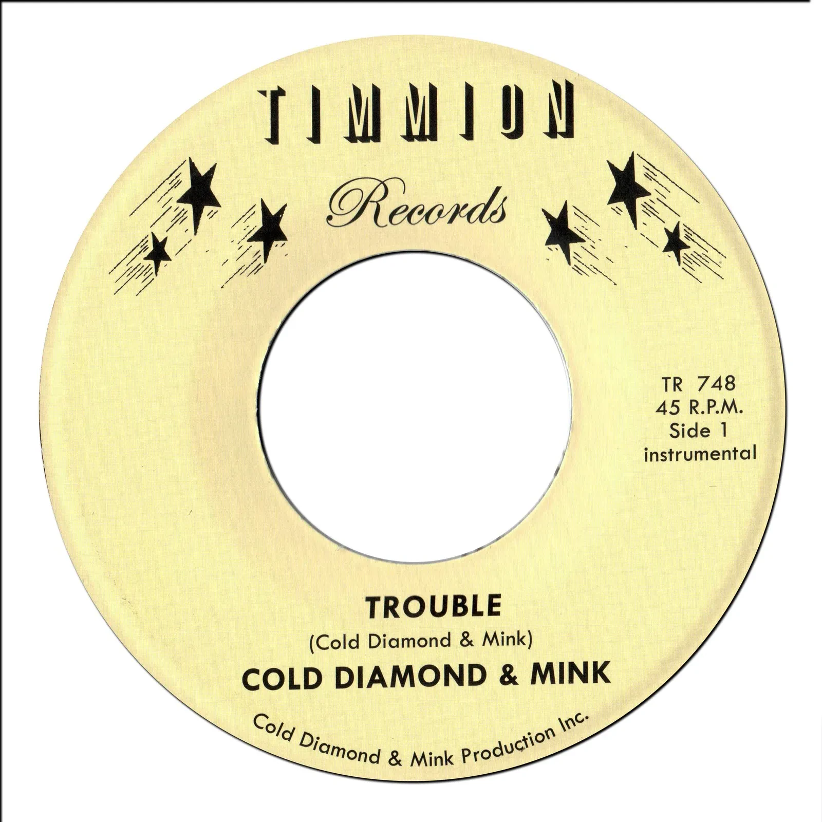 Виниловая пластинка Cold Diamond & Mink – Trouble (Instrumental) / It Will Get Better (Instrumental) Релиз 2026