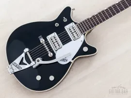 2000 Gretsch Duo Jet G6128T-62 Double Cutaway Electric Guitar Black w/ Case