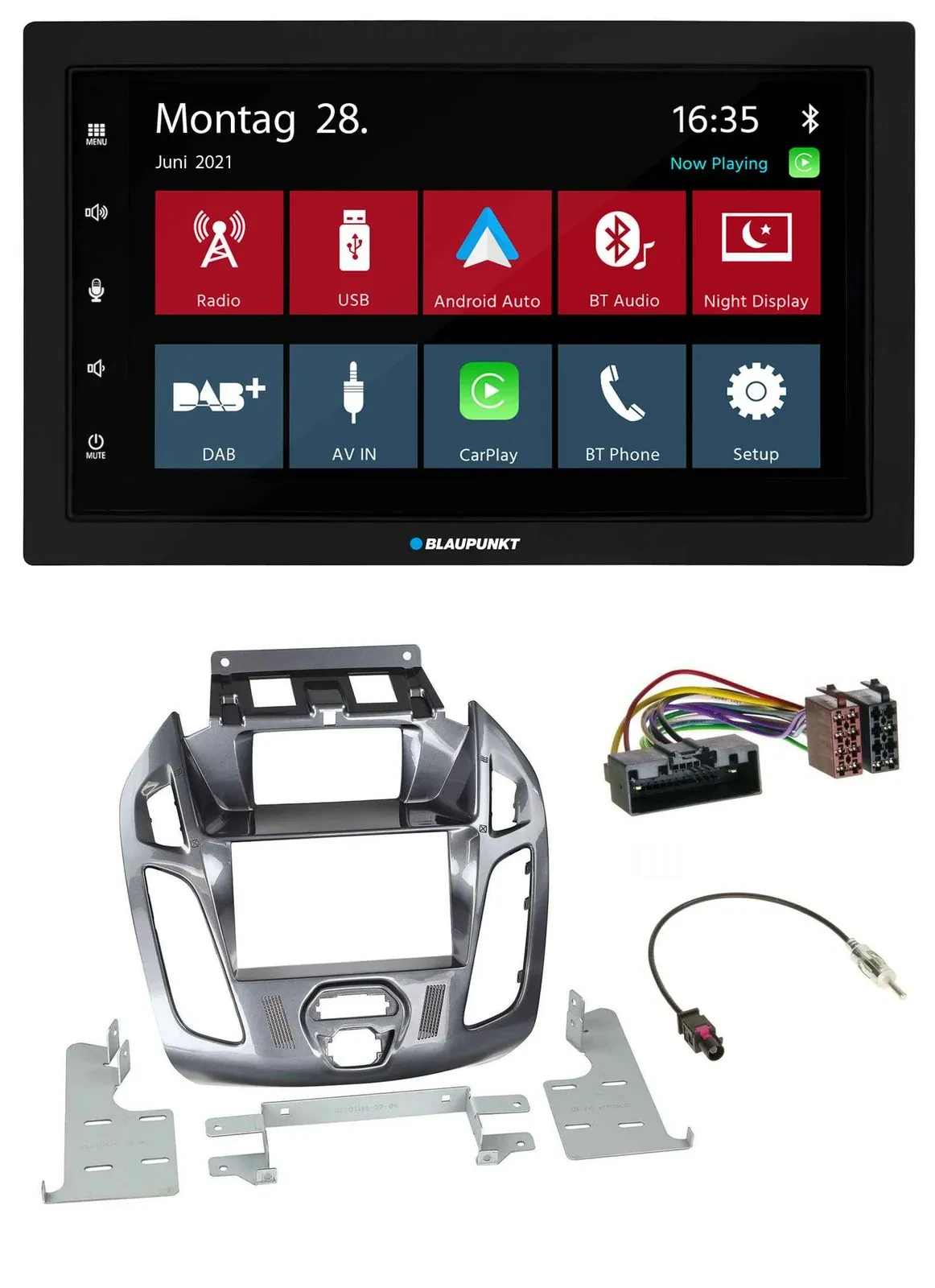 Автомагнитола для Ford Transit Connect Blaupunkt 2DIN Bluetooth DAB USB MP3 с дисплеем