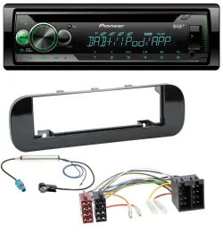Pioneer USB MP3 DAB AUX CD Autoradio für Fiat Panda (ab 2012) - glänzend