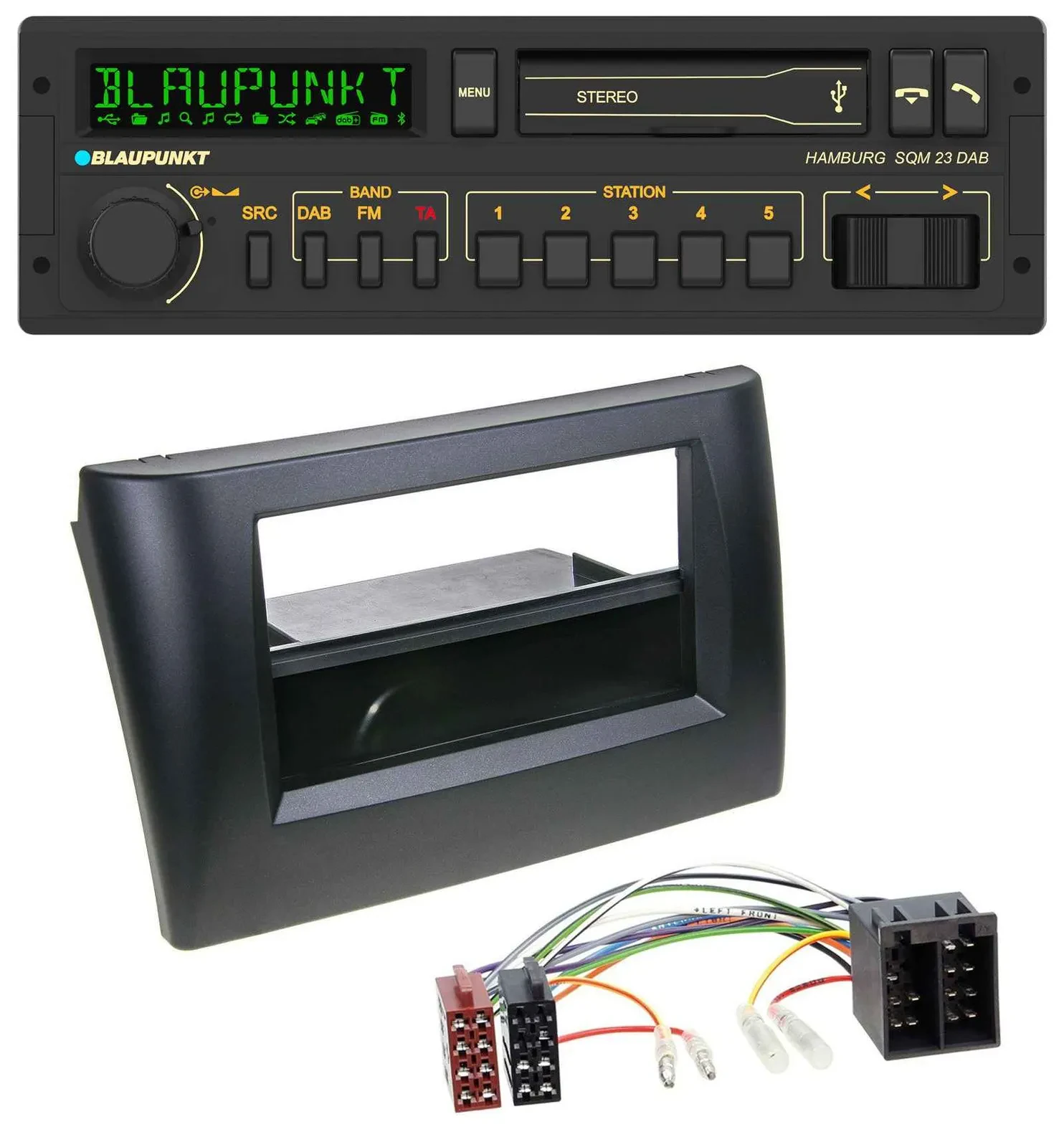 Blaupunkt USB DAB Bluetooth MP3 Autoradio für Fiat Stilo 192 01-08 Ablagefach