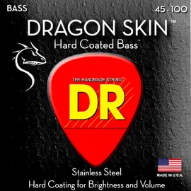 Струны для бас-гитары DR Strings DRAGON SKIN DR DSB-45/100, 45 - 100