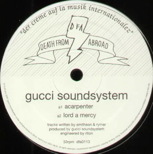 Виниловая пластинка Gucci Soundsystem – Acarpenter 2007