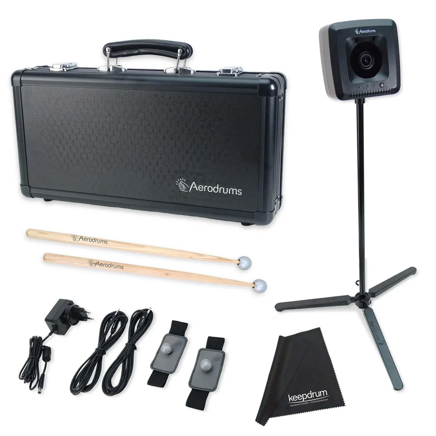 Aerodrums 2 E-Drum Air-Drumming Schlagzeug mit Hardcase-Koffer