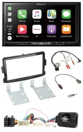 Pioneer 2DIN Lenkrad USB DAB DVD Bluetooth Autoradio für Dacia ab 2012 piano sch