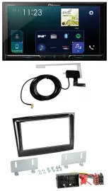 Pioneer 2DIN DAB USB MP3 Bluetooth Autoradio für Fiat Doblo ab 2015 piano schwar
