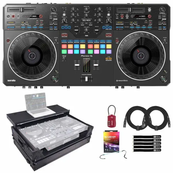 DJ-контроллер с джогом Pioneer DDJ-REV5 Black с аксессуарами