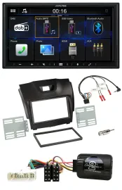 Alpine Bluetooth 2DIN Lenkrad DAB USB Autoradio für Isuzu D-Max ab 12 dunkelgrau