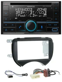 Kenwood CD 2DIN DAB USB MP3 Bluetooth Autoradio für Nissan Micra 10-13 schwarz