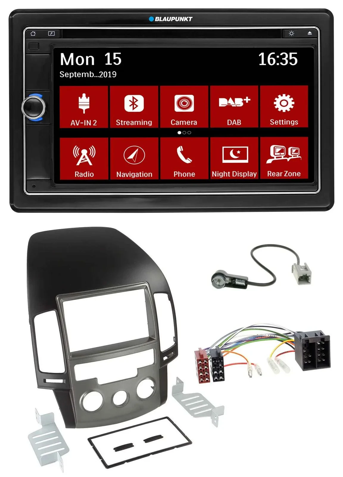 Blaupunkt Bluetooth DAB 2DIN USB DVD MP3 Autoradio für Hyundai i30 (ab 08)