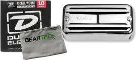 Звукосниматель для электрогитары TV Jones Supertron Universal Mount Bridge Chrome (набор) с струнами и салфеткой