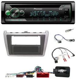 Автомагнитола Pioneer USB/MP3/DAB, CD, для Mazda 6 (2008–2012), серебристо-черная