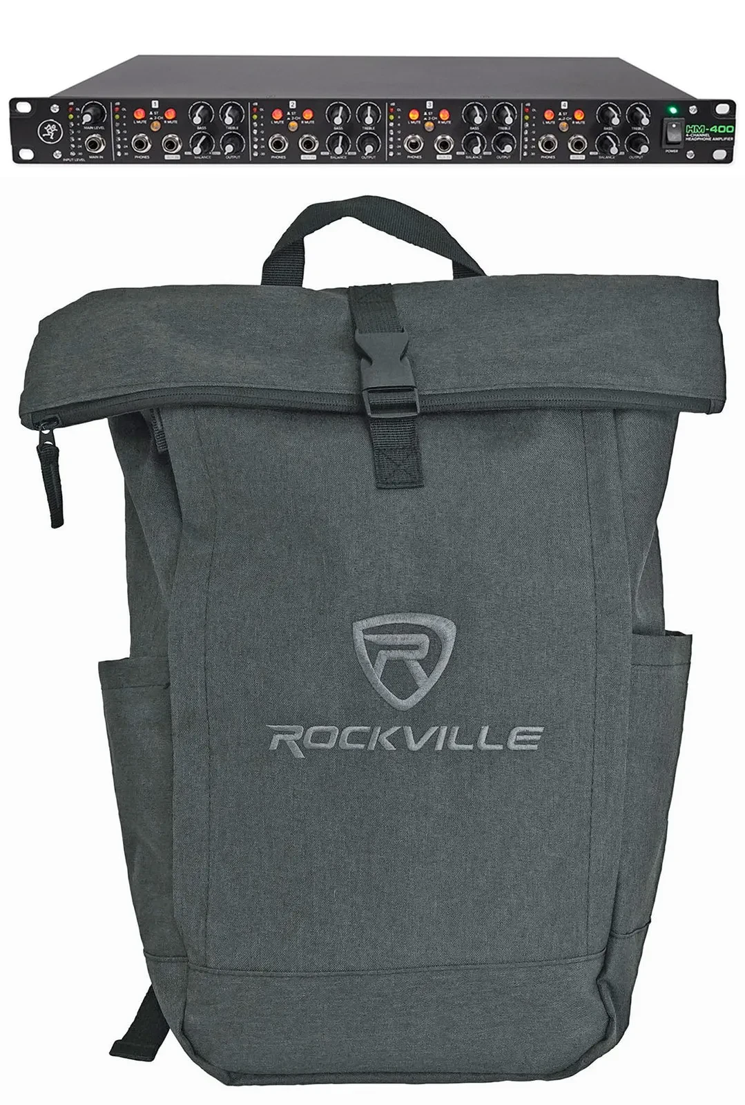 Усилитель для наушников Mackie HM-400 4-канальный, рэковый, с рюкзаком