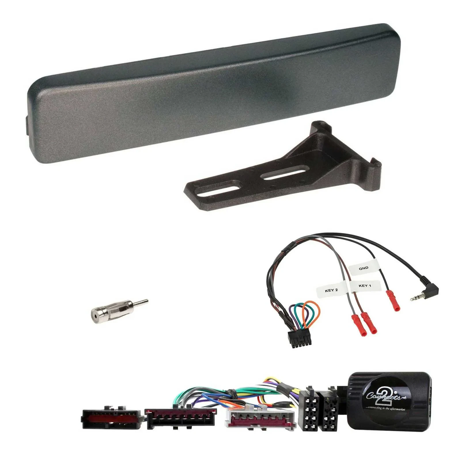 Einbauset Lenkradadapter DIN Autoradio für Ford Mondeo Focus anthrazit