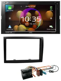 JVC DAB MP3 2DIN Bluetooth USB Autoradio für Citroen Jumper 06-11 schwarz