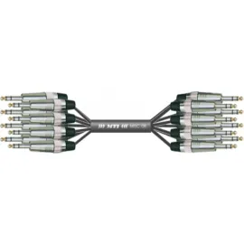 Мультикор MUSIC STORE Studio Multicore Eco 8, 8-канальный, джек-джек 10 м, симметричный (TRS), аналоговый