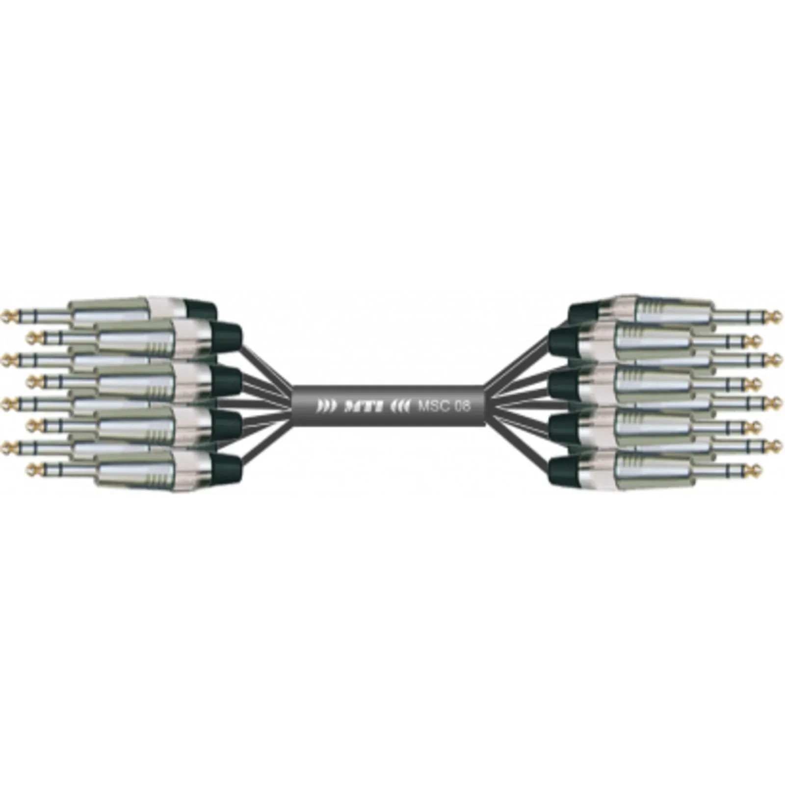 Мультикор MUSIC STORE Studio Multicore Eco 8, 8-канальный, джек-джек 10 м, симметричный (TRS), аналоговый