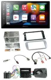 Pioneer DAB Bluetooth 2DIN USB Lenkrad Autoradio für Ford Mondeo S-Max Profi sil