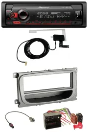 Автомагнитола Pioneer DAB, USB, MP3, Bluetooth для Ford Mondeo/S-Max (2007–2014) серебристая