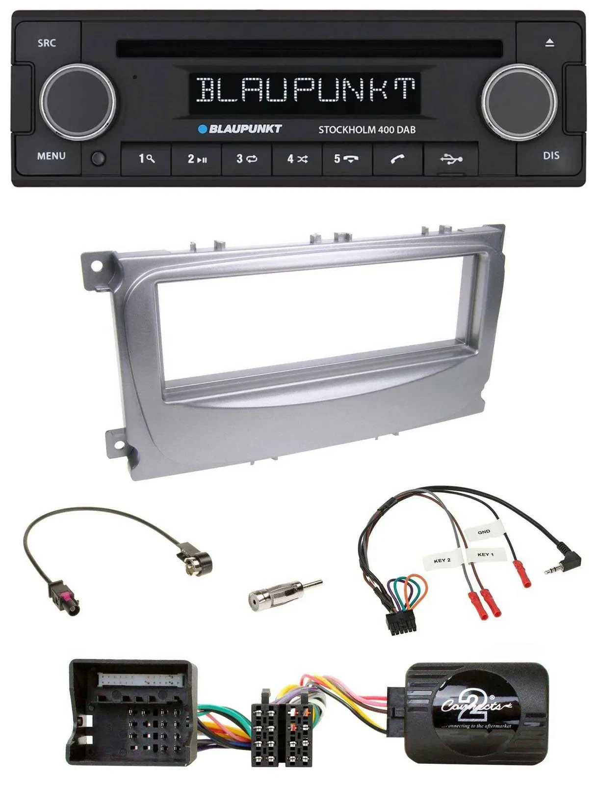 Blaupunkt Lenkrad Bluetooth DAB CD USB Autoradio für Ford Galaxy C-Max ab 2007 F
