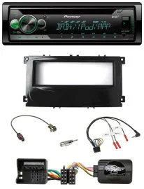 Автомагнитола для Ford Mondeo 2007–2014, S-Max Pioneer USB, MP3, DAB, CD, черный глянец