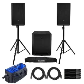 LD Systems DAVE 18 G4X 18" Subwoofer Sound System with Stands & Bag