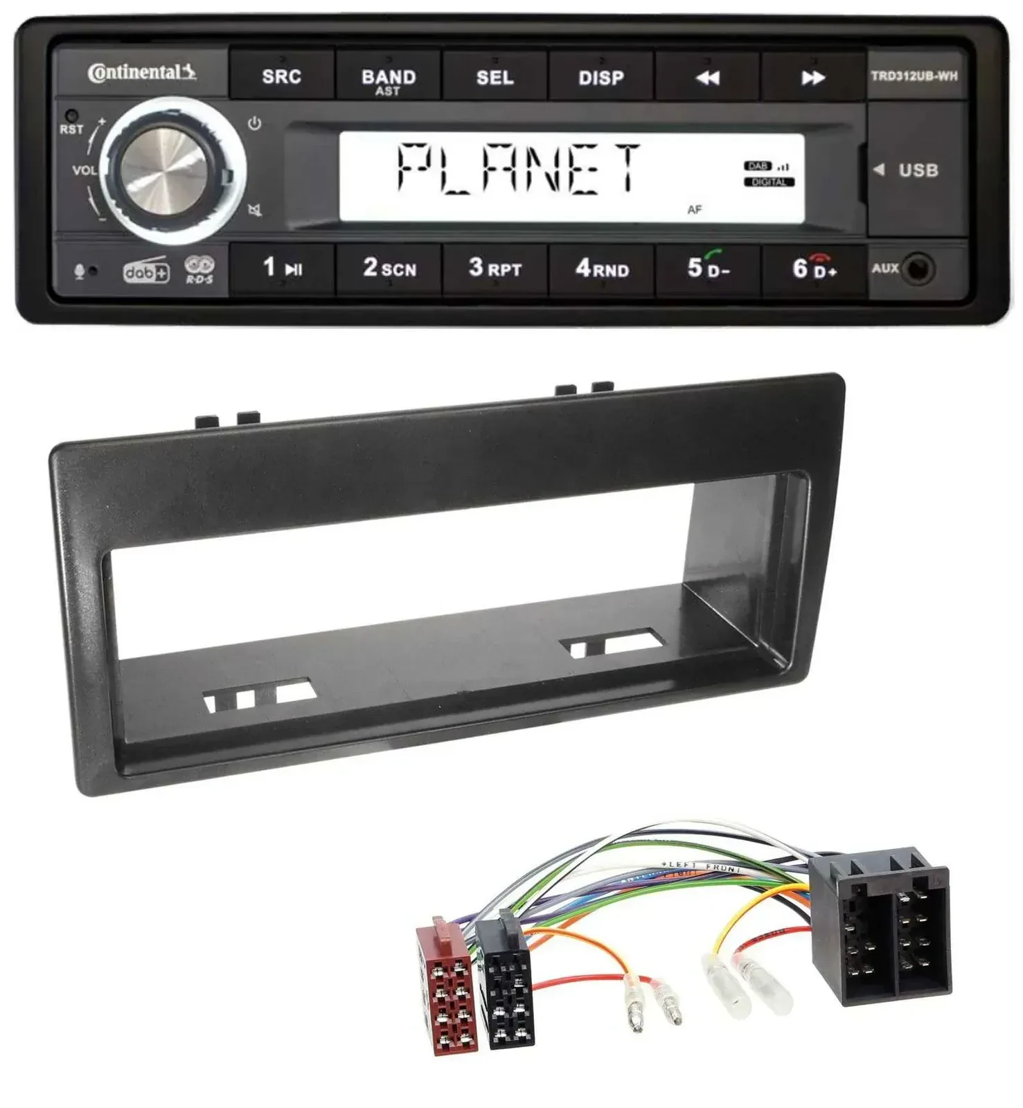 Continental USB 1DIN AUX DAB MP3 Autoradio für Citroen Xantia (1999-2003)
