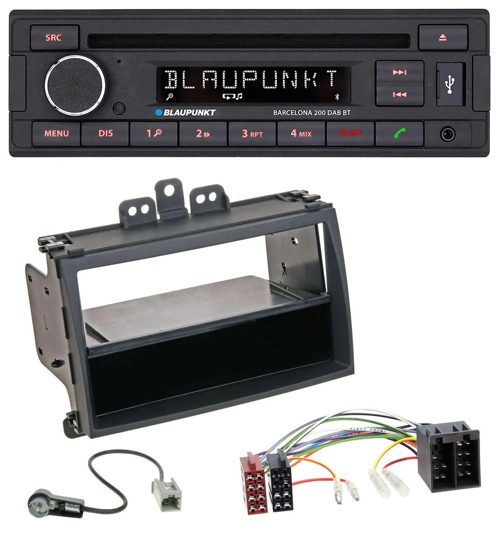 Blaupunkt USB DAB CD Bluetooth MP3 Autoradio für Hyundai i20 08-11 Rubber-Touch