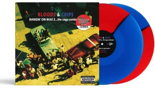 Виниловая пластинка Bloods & Crips - Bangin' On Wax 2 The Saga Continues [New Vinyl LP] Blue, Colore