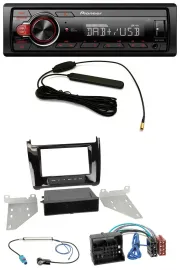Автомагнитола Pioneer MP3 DAB 1DIN AUX USB для VW Polo (с 2014), черный пиано блэк