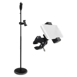 Стойка для микрофона keepdrum MS124 с одноручной регулировкой с держателем для смартфона
