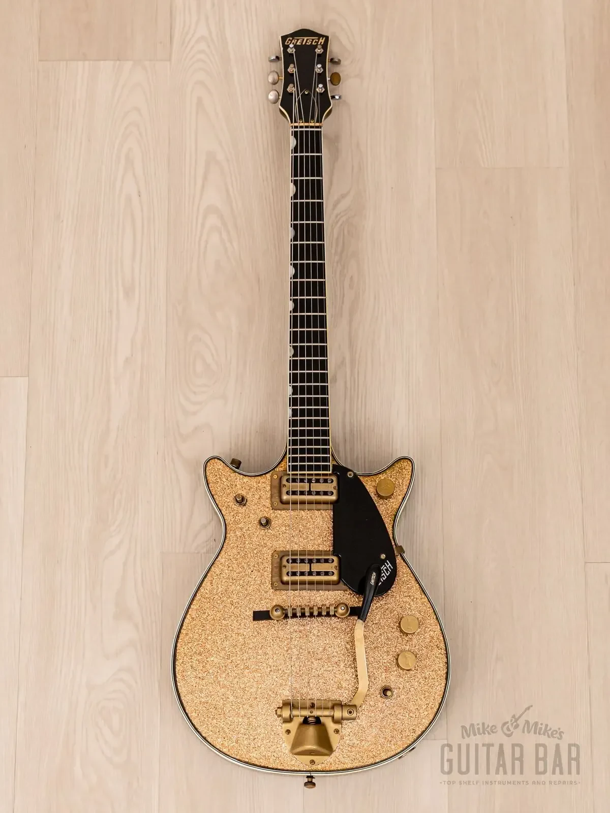Электрогитара Gretsch Champagne Sparkle Jet Double Cutaway 6129T w/ Burns Vibrato, Case 1962