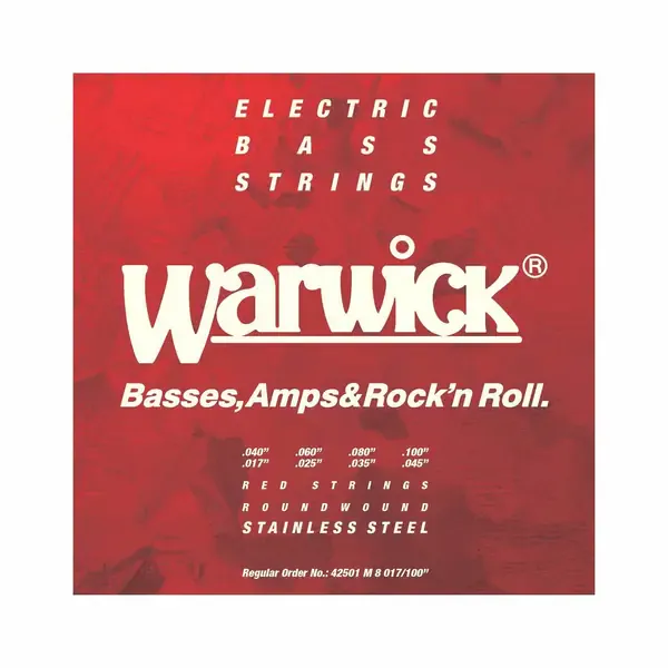 Струны для бас-гитары Warwick Red Strings Stainless Steel Medium 17-100