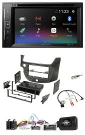 Pioneer Bluetooth Lenkrad USB 2DIN DAB DVD Autoradio für Honda Jazz ab 14 dunkel
