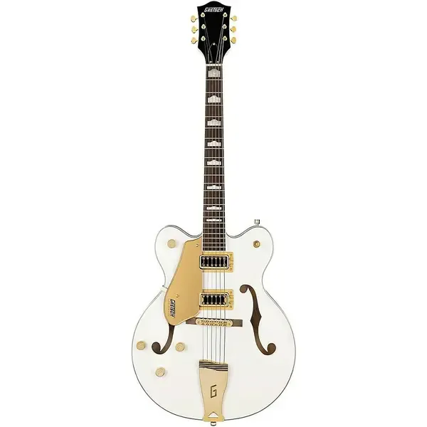 Электрогитара полуакустическая Gretsch G5422GLH Electromatic Hollow Body Gold HW Left-Handed Guitar Snow Crest White