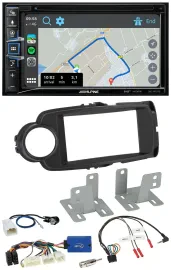 Автомагнитола Alpine 2DIN с навигацией, DAB, TMC, Bluetooth, USB для Toyota Yaris (с 2014)
