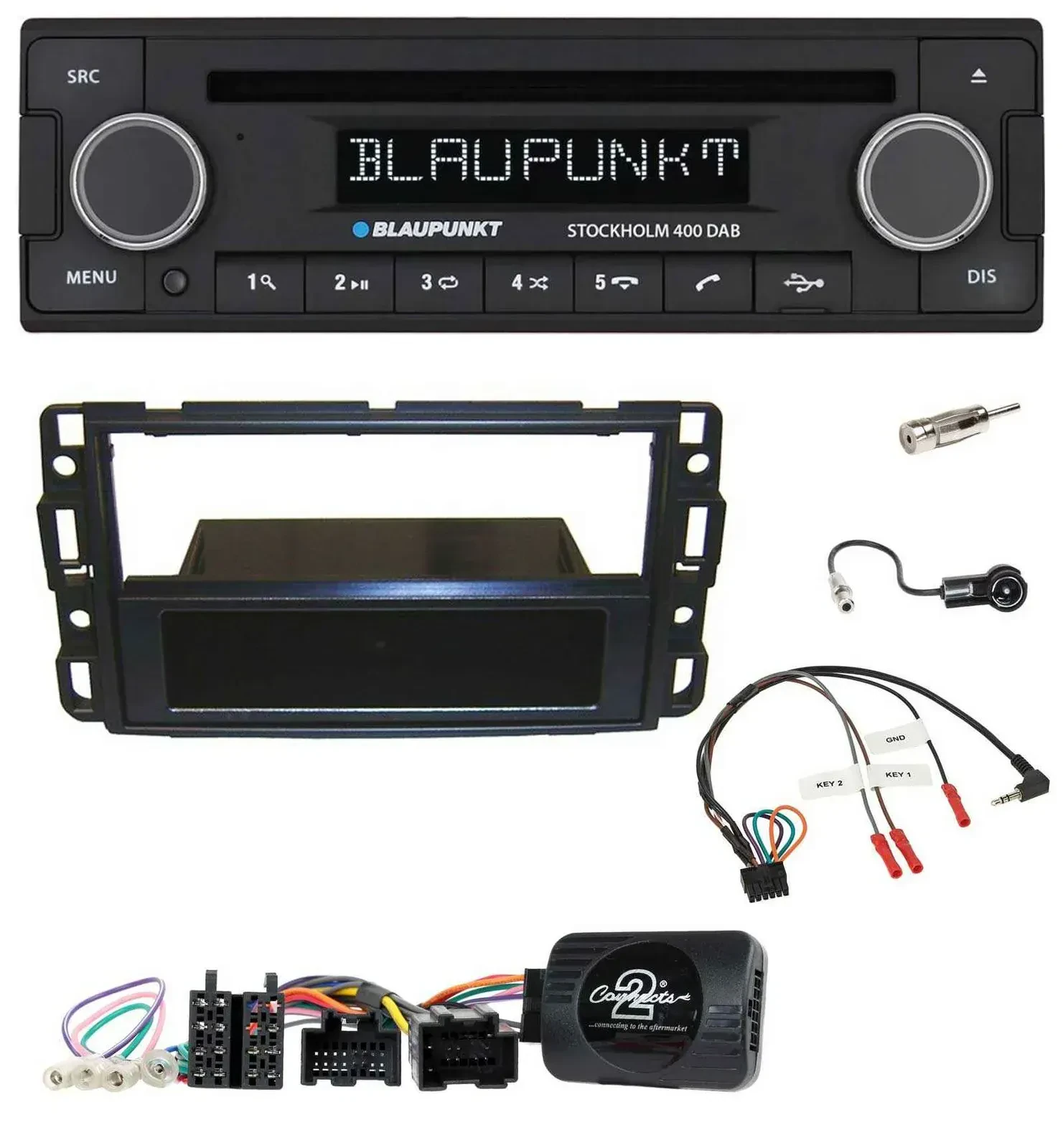 Blaupunkt Lenkrad Bluetooth DAB CD USB Autoradio für Cadillac BLS YSCF 2006-2010