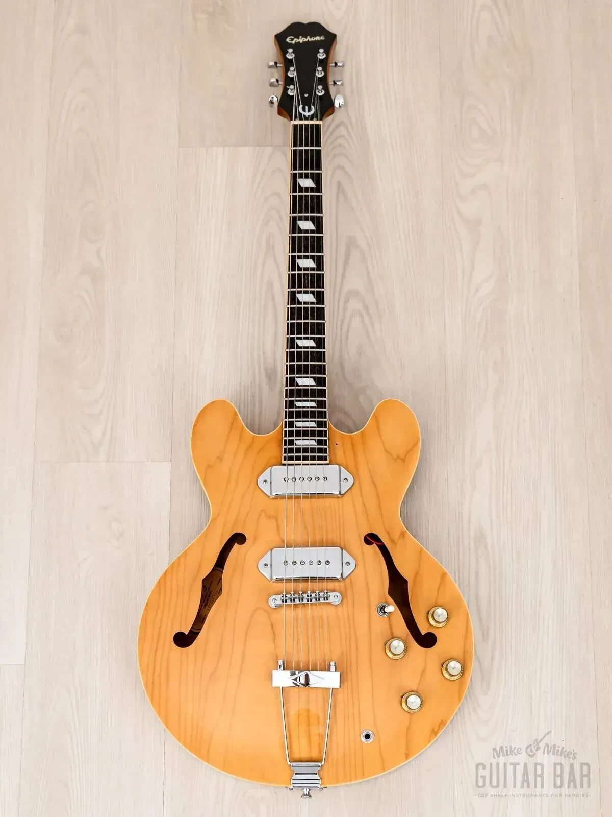Электрогитара полуакустическая Epiphone Casino Hollow P90 Natural w/case Korea 2006