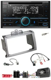 Kenwood CD 2DIN DAB USB Lenkrad Bluetooth Autoradio für Hyundai i20 2009-2012 si