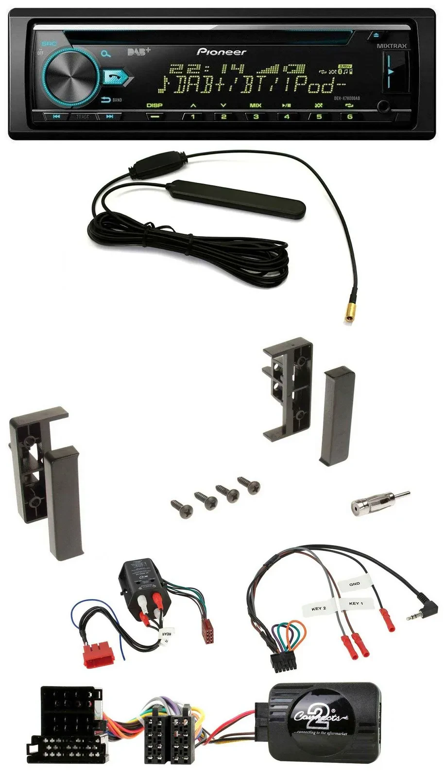 Pioneer CD MP3 Lenkrad DAB USB Autoradio für Audi A3 A4 A6 99-00 BOSE-Vollaktiv