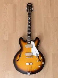 Электрогитара полуакустическая Epiphone Elitist Casino 1965 Vintage Reissue SS Sunburst w/case Japan 2008